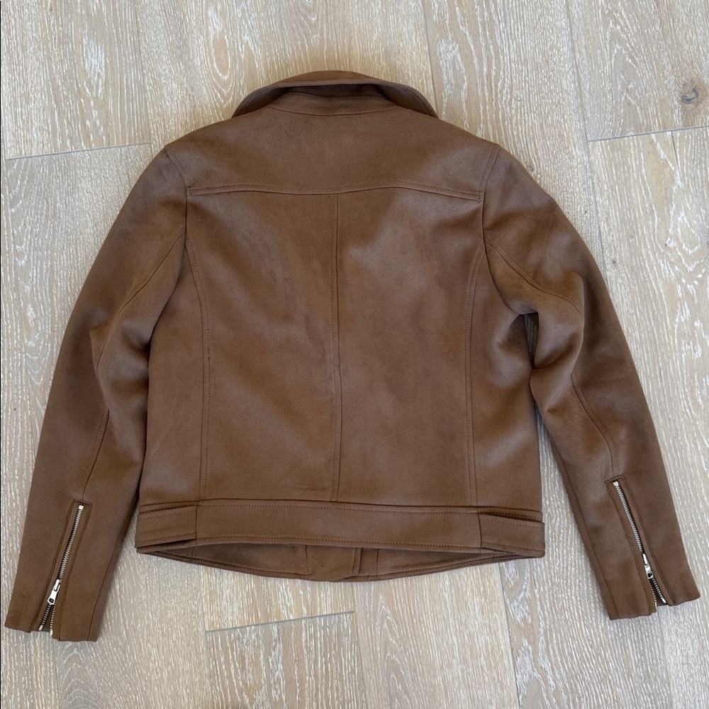 LOFT Faux Suede Motorcycle Jacket. Size Small. Barely worn. - Picture 4 of 4